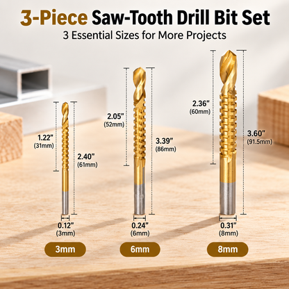⚙️Titanium-coated high-speed steel drill bit kit, suitable for metalworking and wood drilling