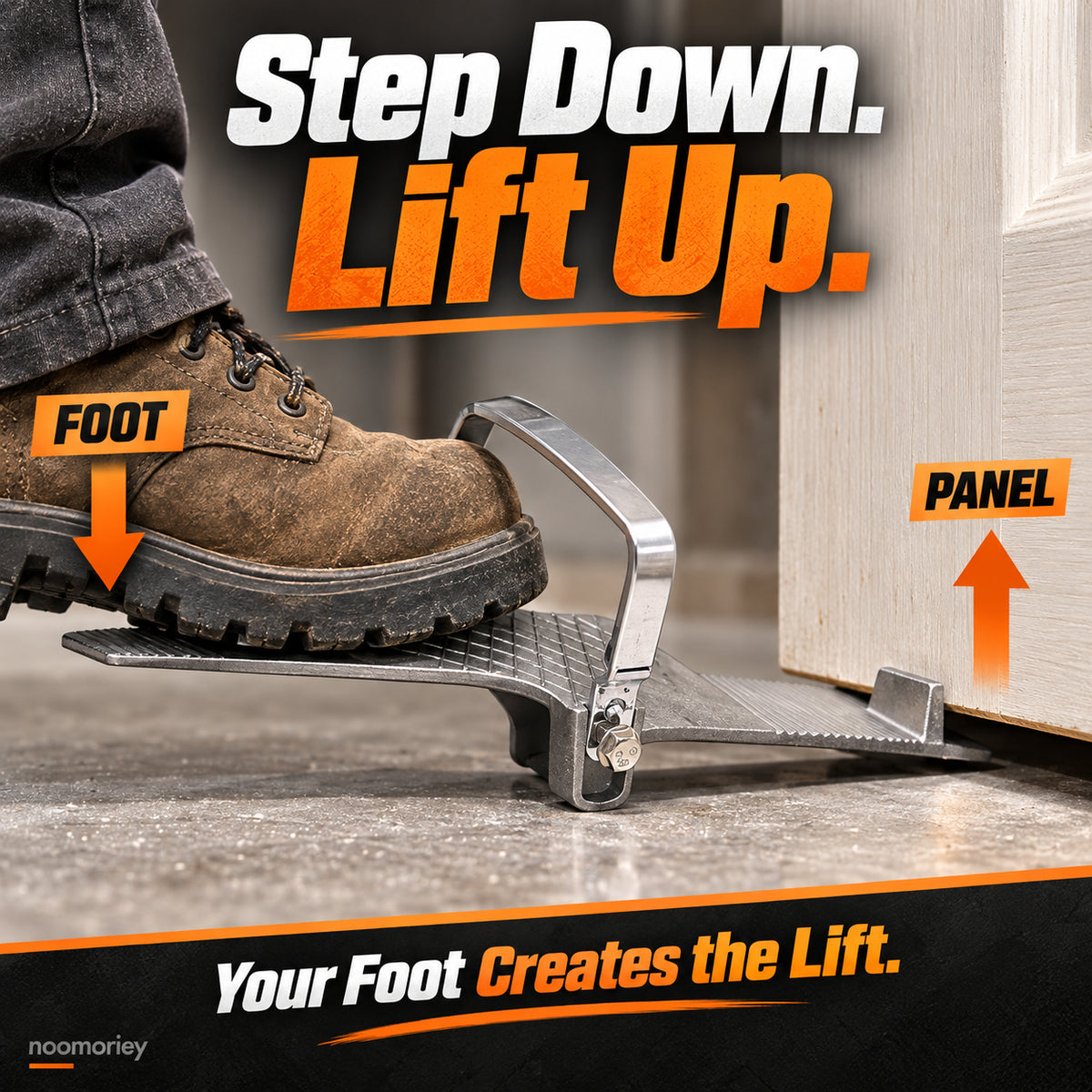 🛠️ Foot-Powered Panel Lifter – Hands-Free Door & Drywall Installation Tool