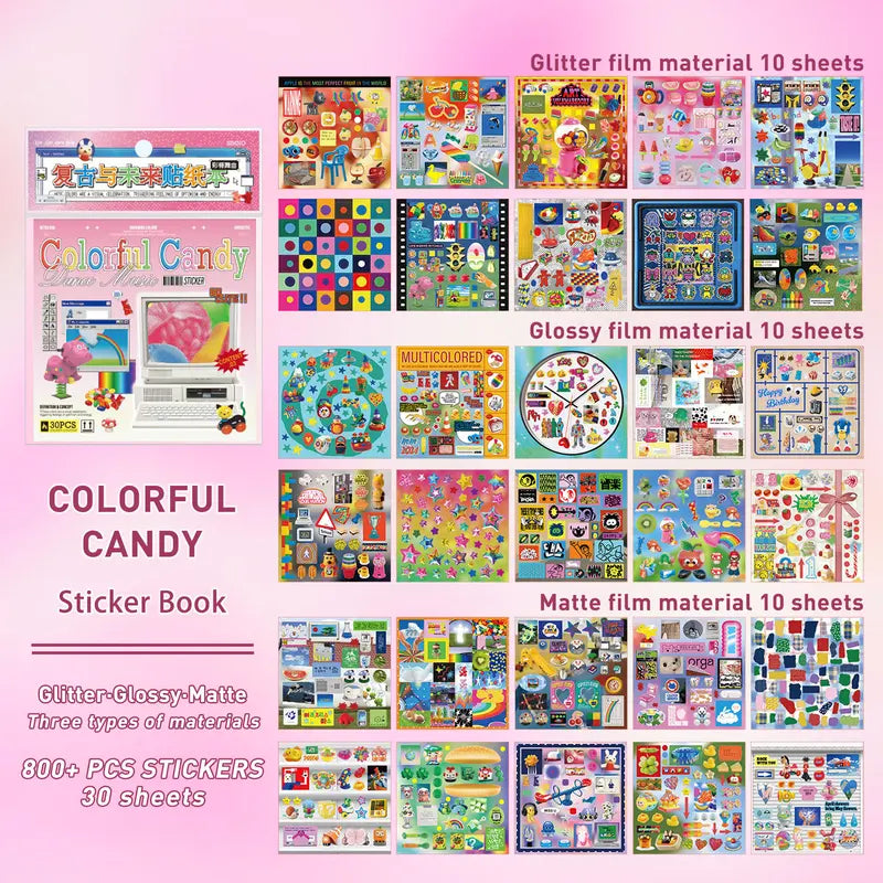 📼 90s/2000s Aesthetic Retro & Future Sticker Book