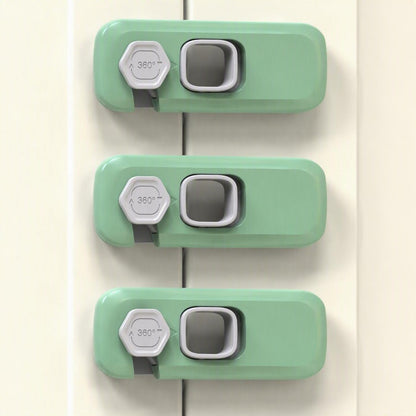 Child Safety Locks, Baby-Proof Cabinet Door Opening, And Anti-Pinch Function（3PCS）