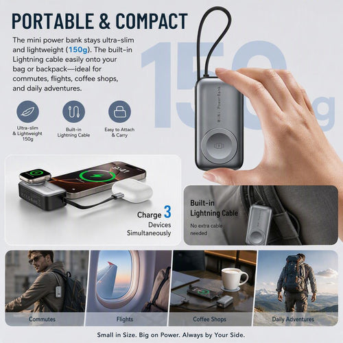 Dual-C Port Apple Watch Wireless Charging Case
