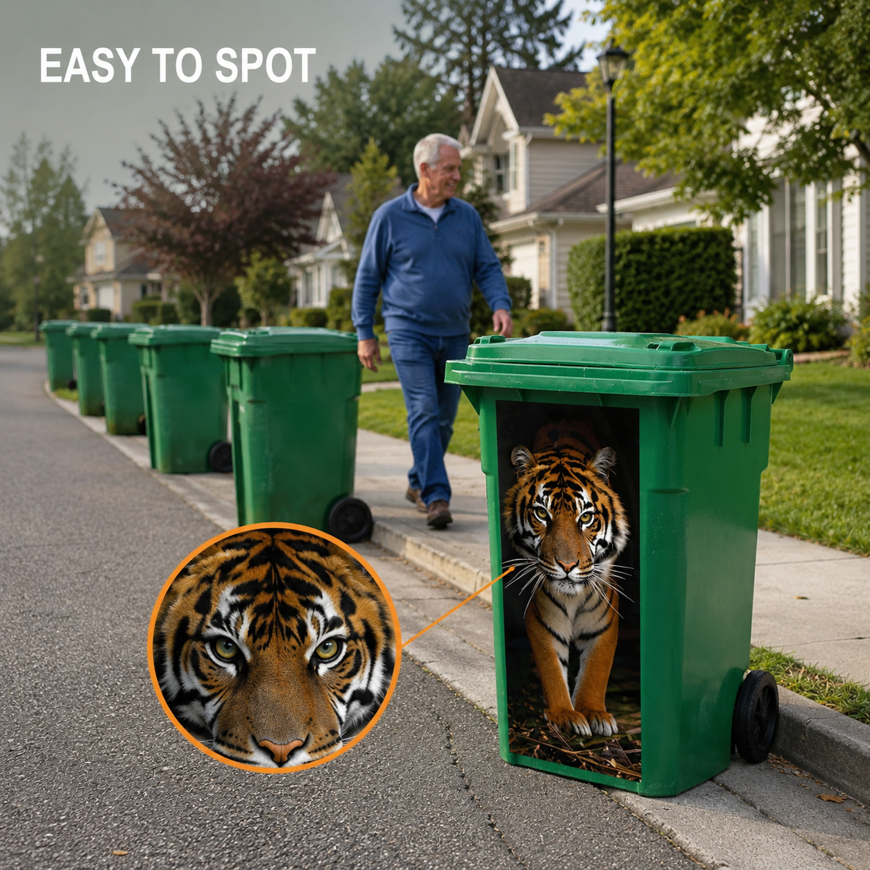 Creative Trash Can Sticker with Colourful Cartoon✨