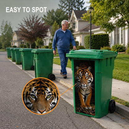 Creative Trash Can Sticker with Colourful Cartoon✨