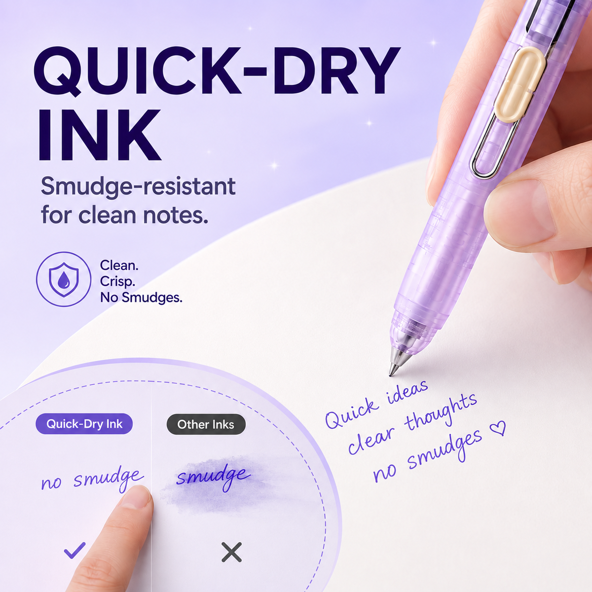 ✏️Retractable Pocket Gel Ink Pen Set