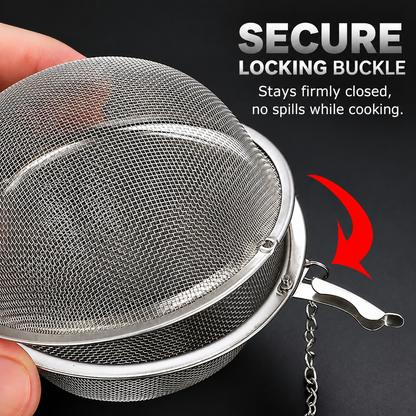 🍵🔗Stainless steel spice balls with chain - suitable for soups, broths, stews, seasonings, and cooking