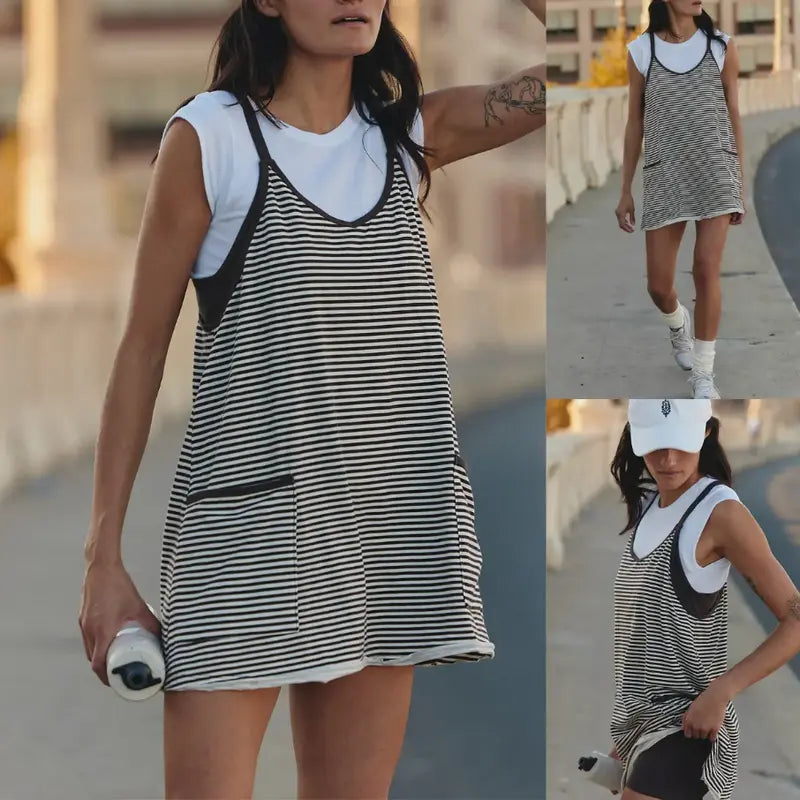 🔥Hot Sale 49% off🌟Women's Summer Athletic Mini Dress Sleeveless