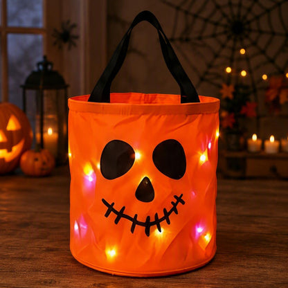 Halloween Candy Bucket with LED Lights
