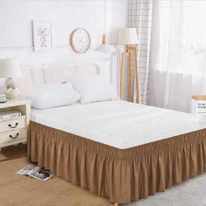 🛏️Elegant Elastic Wrap-Around Bed Skirt