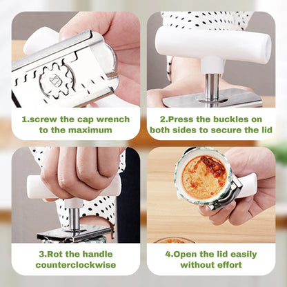 🔧 Stainless Steel Jar Opener – Easy Grip for Mason Jars & Sauce Cans