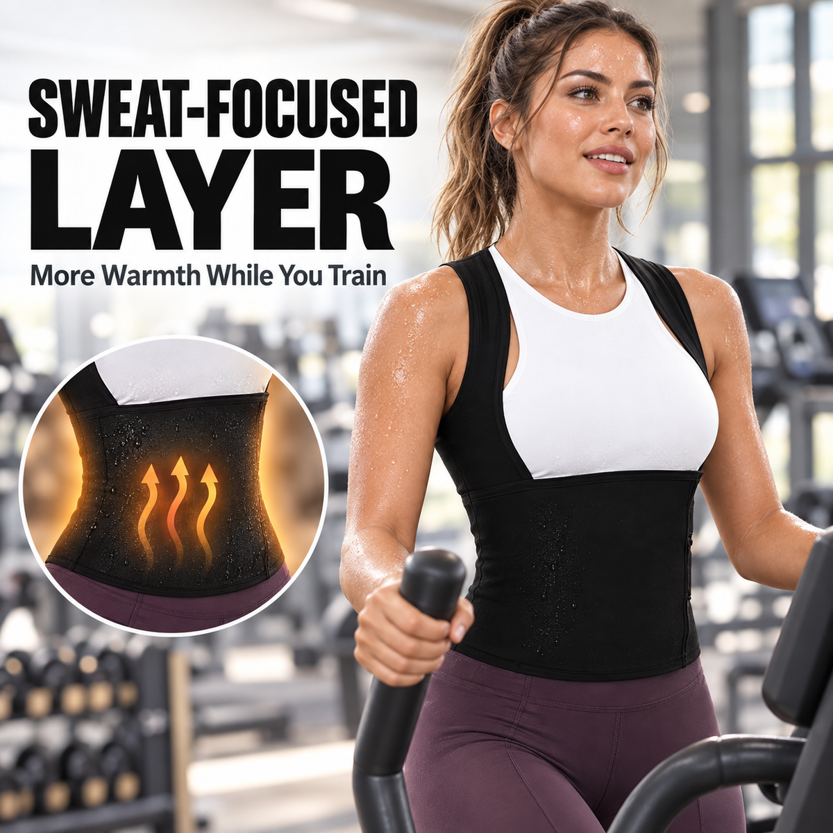 Women's Bra-Style High Performance Quick Dry Sauna Sweat Vest