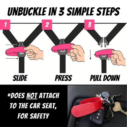 💪 Car Seat Buckle Release Tool, Portable Soft-Grip Opener for Easy Unbuckling
