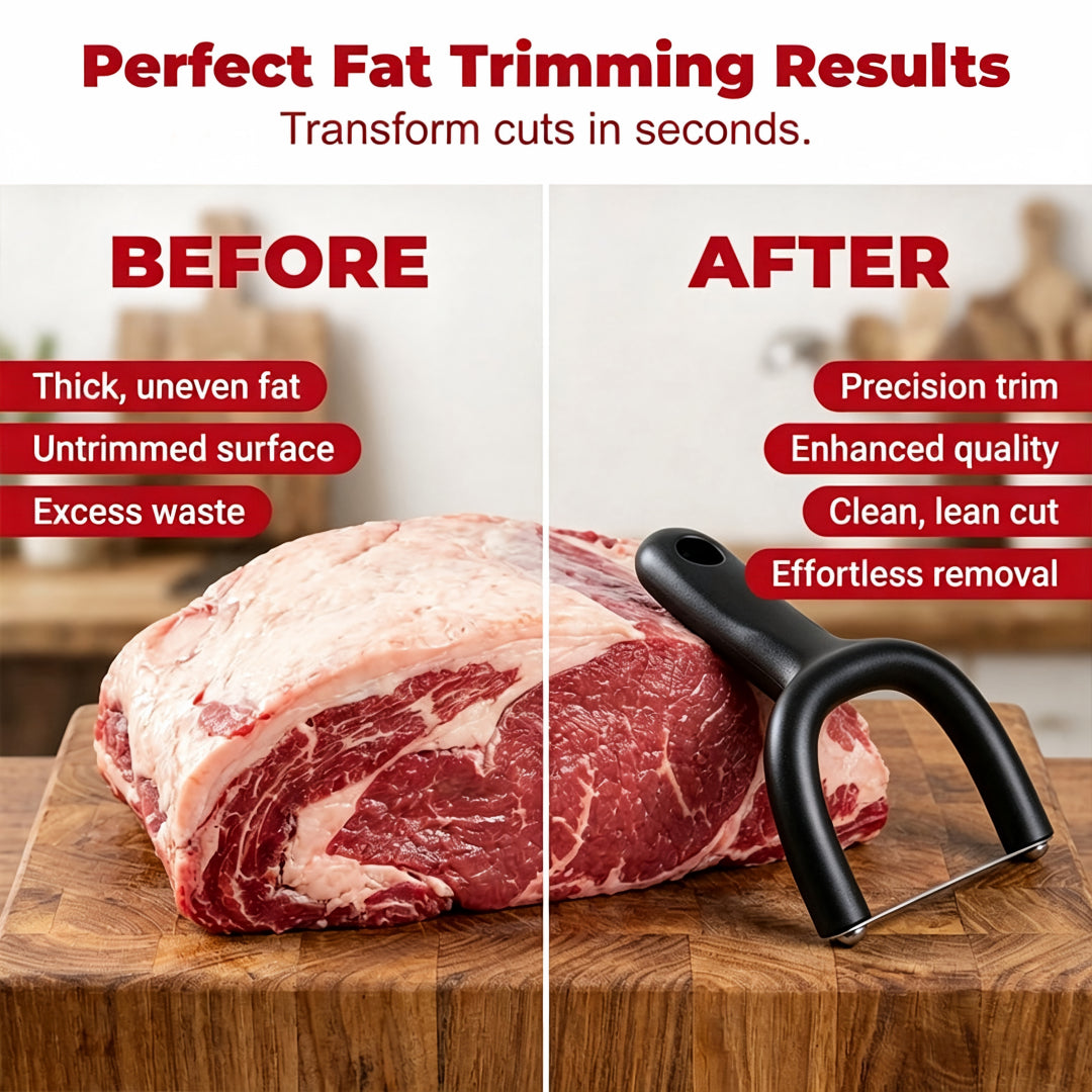 🔥 Precision Handheld Fat Trimmer – Professional BBQ Meat Fat Remover Tool 🥩