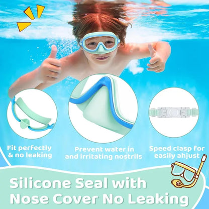 🏊 Universal Protection Swim Goggles with Nose Cover
