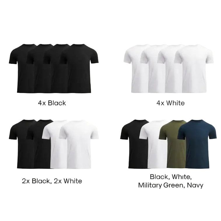 🧵 True Classic Men’s 4-Pack Short Sleeve Crew Neck T-Shirts