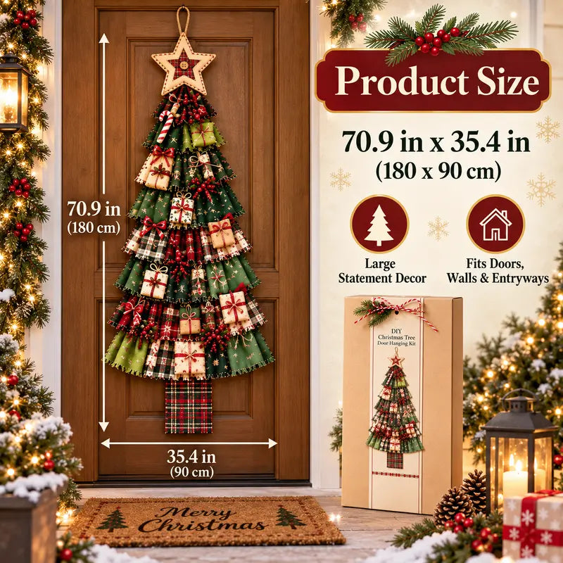 🧶🎄DIY Christmas Tree Door Hanging Set - Suitable for front doors, walls, porches, and home Christmas decorations