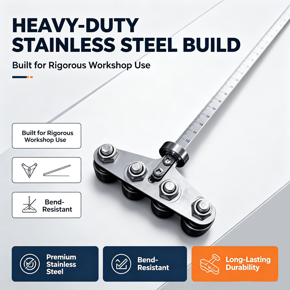 📏Stainless steel 60cm dual-axis positioning calipers - suitable for woodworking layout tasks