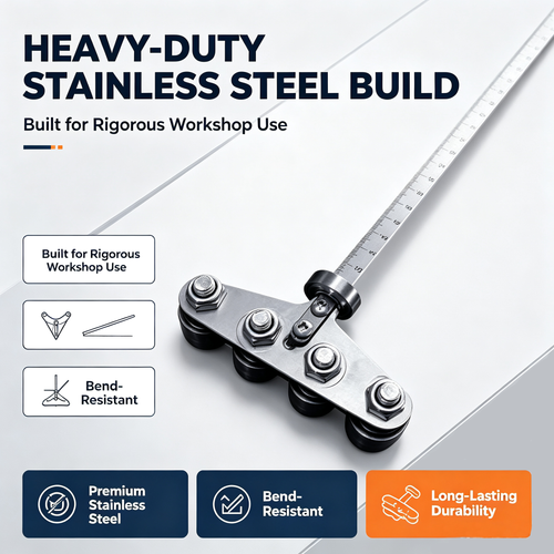 📏Stainless steel 60cm dual-axis positioning calipers - suitable for woodworking layout tasks