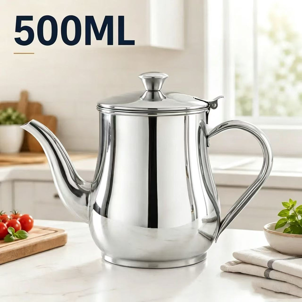 Stainless Steel Grease Container with Strainer