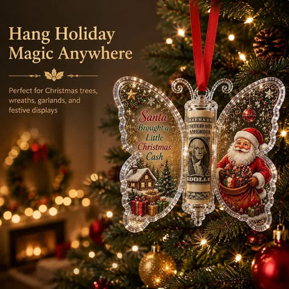 Christmas Cash Gift Ornament - Butterfly Money Holder
