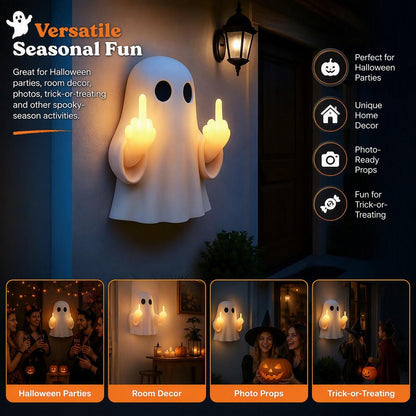 Halloween Ghost Middle Finger Glowing Night Light