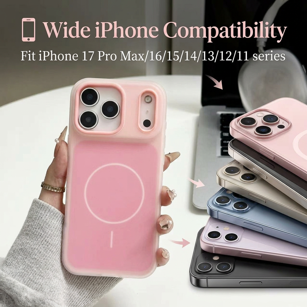 📱Candy-colored magnetic two-in-one phone case for iPhone 17 Pro Max Jelly Shell
