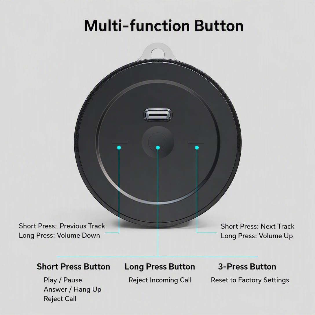 Magnetic Mini Bluetooth Speaker, 2-in-1 Phone Stand