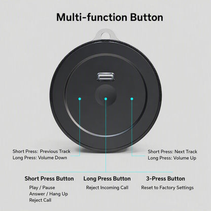 Magnetic Mini Bluetooth Speaker, 2-in-1 Phone Stand
