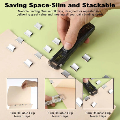 📄 Portable Binder Clip Stapler