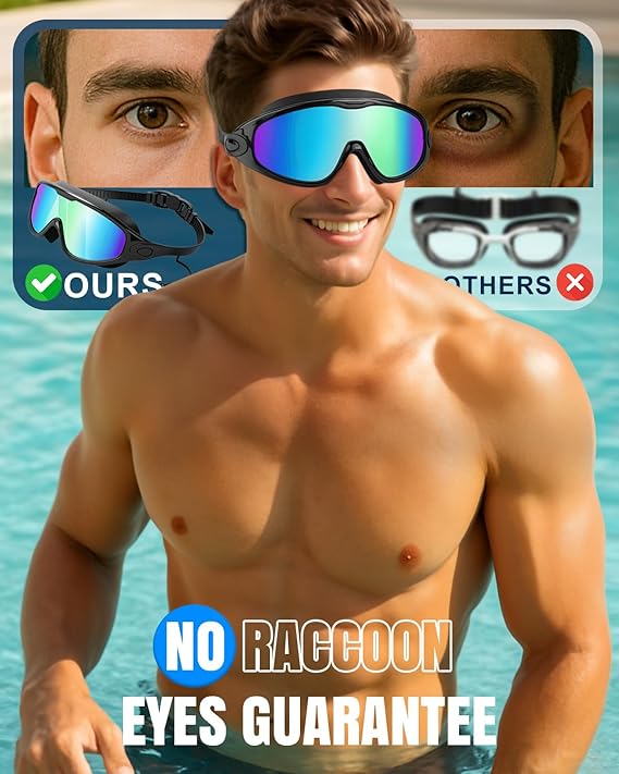 🔥Hot Sale 49% off🌟😎 Swim Goggles with Waterproof Earplugs & Nose Clip