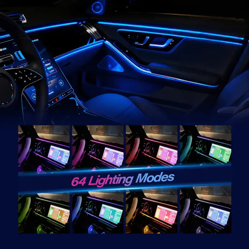 💡🚗 Smart LED Interior Car Lights, DIY Mode
