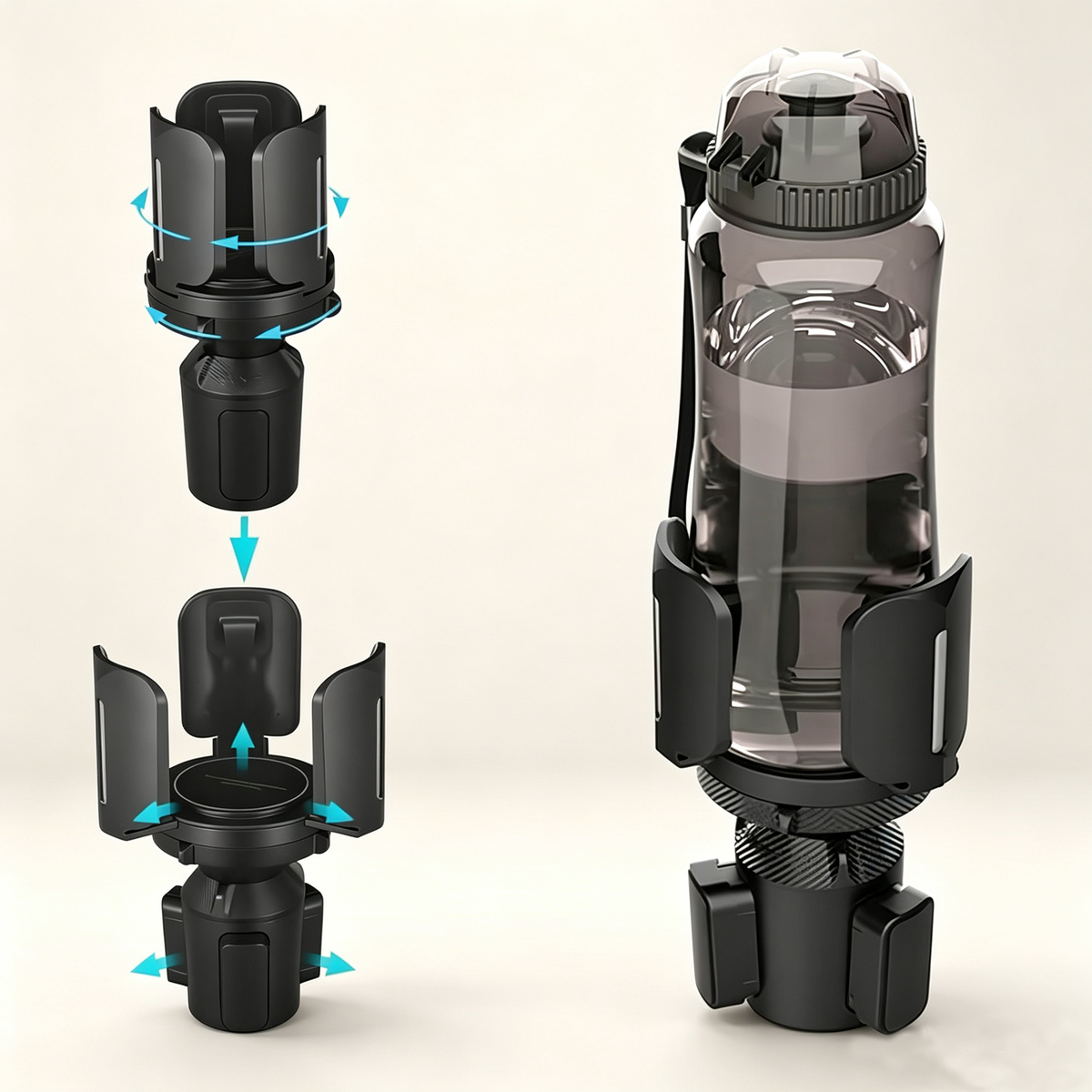 🥤🔧Multi-functional car cup holder - adjustable and expandable