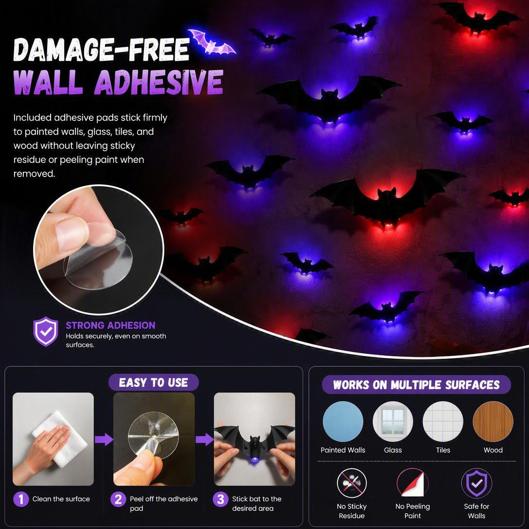 🦇💡3D Bat Light LED Decoration