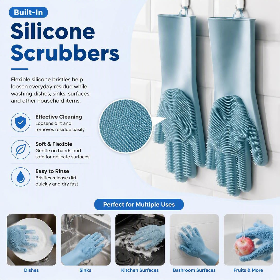 Silicone Kitchen Gloves For Home & Pet Care