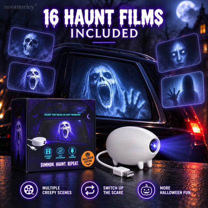 🎃 Halloween Window Projector 👻 16 Spooky Scenes & 360° Adjustable Stand