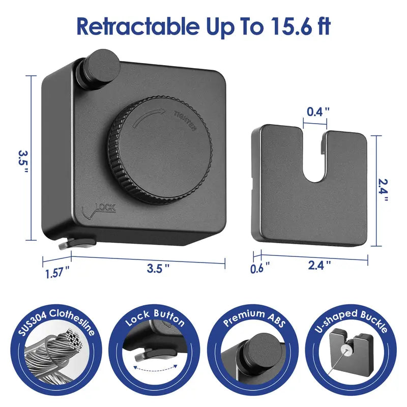 🧺✨ Wall-Mounted Adjustable Retractable Laundry Drying Rack