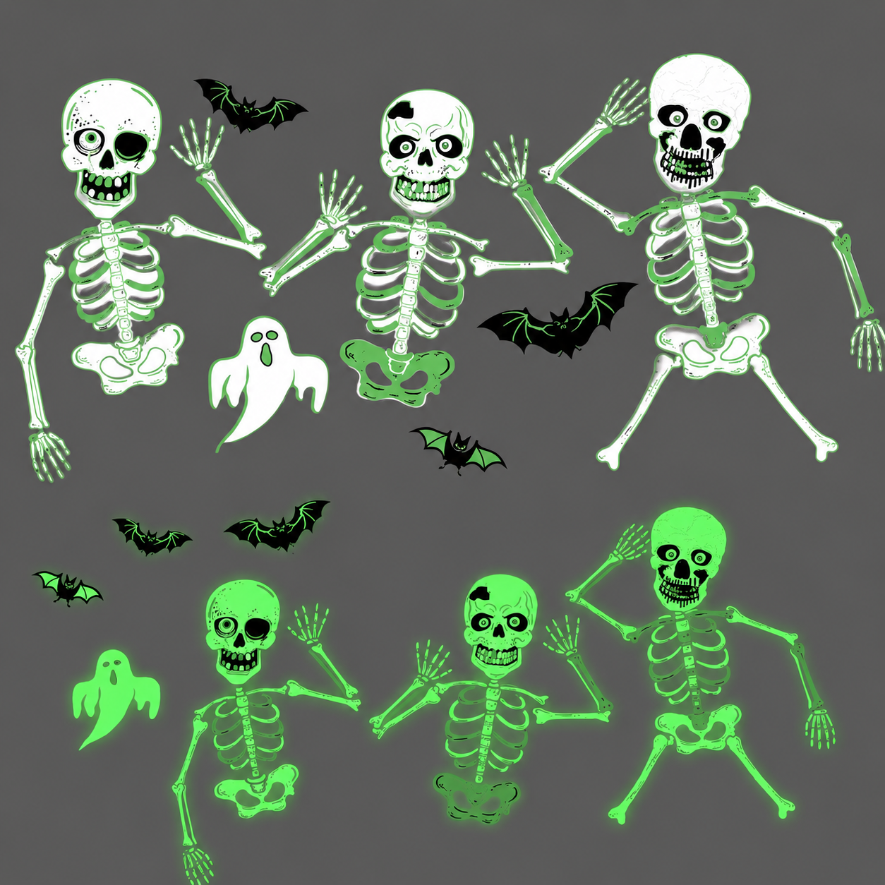 20 Pcs Glow Skeletons