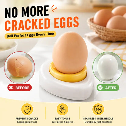 2PCS Egg Piercer with Stainless Steel Needle, Helps Prevent Shell Cracks