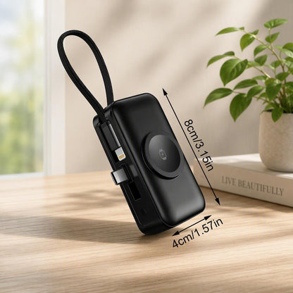⚡3-in-1 foldable rechargeable portable power bank