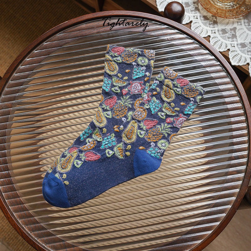 Vintage Embroidered Floral Women Socks(🎁Hot Sale)-H*