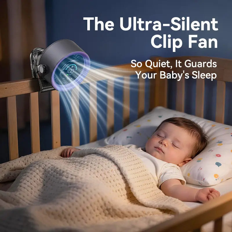 🌀📟 Rechargeable Portable Clip on Fan