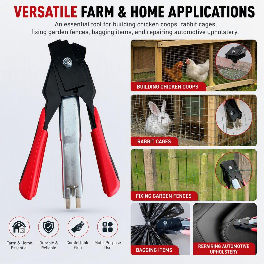 🔧C-type clamp pig ring clamp set - suitable for animal pet cages and fences