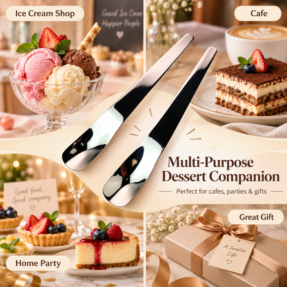 🥄316L Stainless Steel Dessert Spatula - Suitable for ice cream, cakes, and yogurt