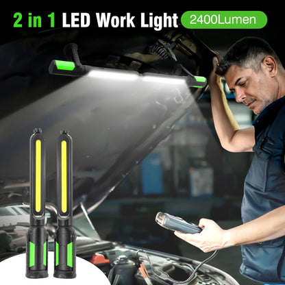💡2400 lumens rechargeable USB working light strip