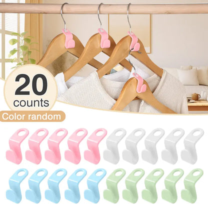 🧥 Space Saving Hangers Connector Hooks 20 Counts