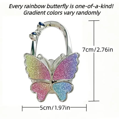 🦋👜 Butterfly Foldable Handbag Hanger,Folding Purse Table Hook Holder