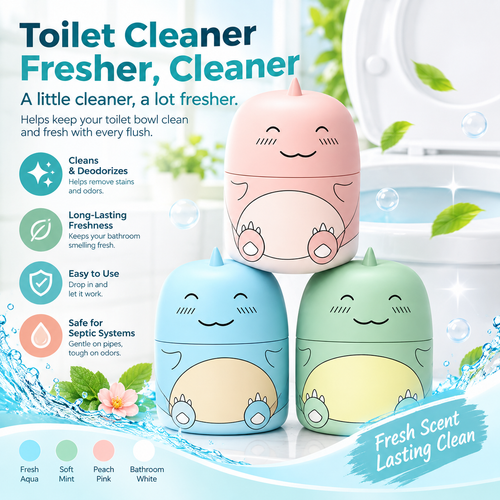 Cute Dinosaur-Shaped Toilet Bowl Cleaner Bottle