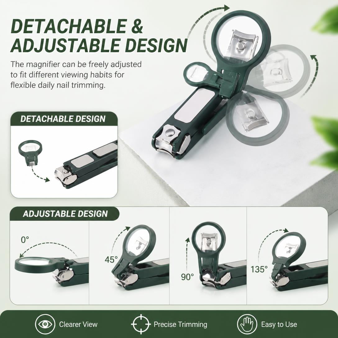 🔍👴Magnifying glass nail clippers – Ideal for Elderly, Adults & Kids Nail Care Tool