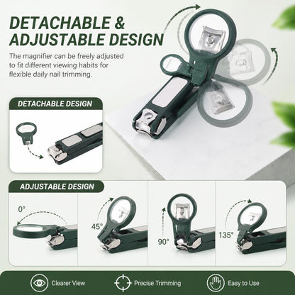 🔍👴Magnifying glass nail clippers – Ideal for Elderly, Adults & Kids Nail Care Tool