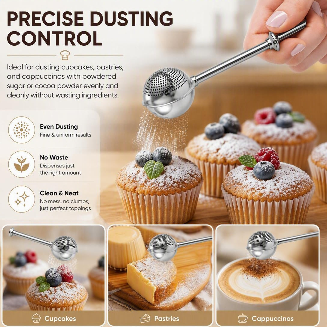 ✨Stainless Steel Long Handle Flour & Sugar Baking Sieve