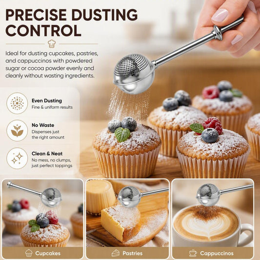 ✨Stainless Steel Long Handle Flour & Sugar Baking Sieve
